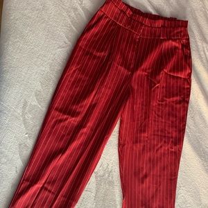 Charlotte Russe Red pinstripe pants